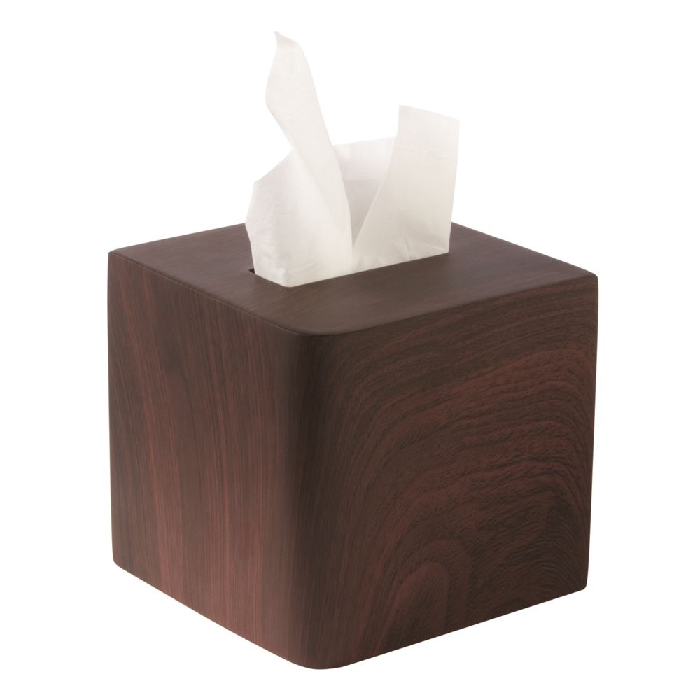 Hamilton Collection Resin Boutique Tissue Box Cover, Brown